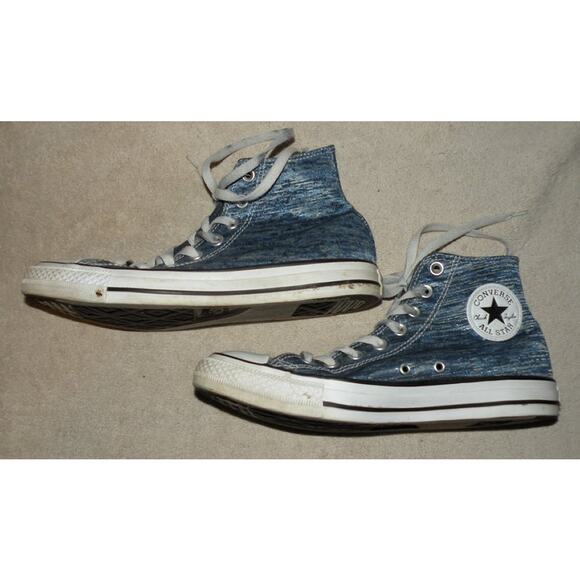 Converse Chuck Taylor All Star Women’s Size 10 Sneakers Shoes Blue Silver Mix - Picture 3 of 5